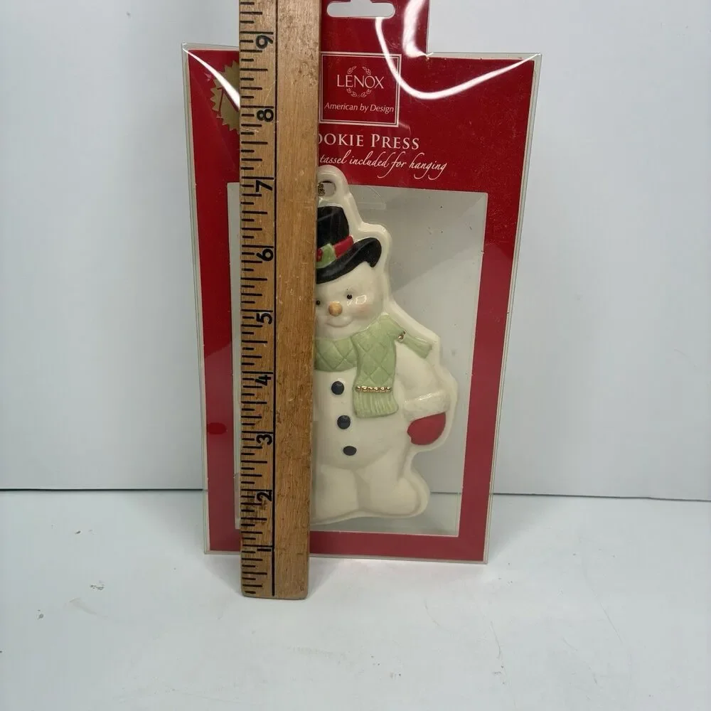 Lenox Snowman Cookie Press 6 inch Ornament SKU#853771 New